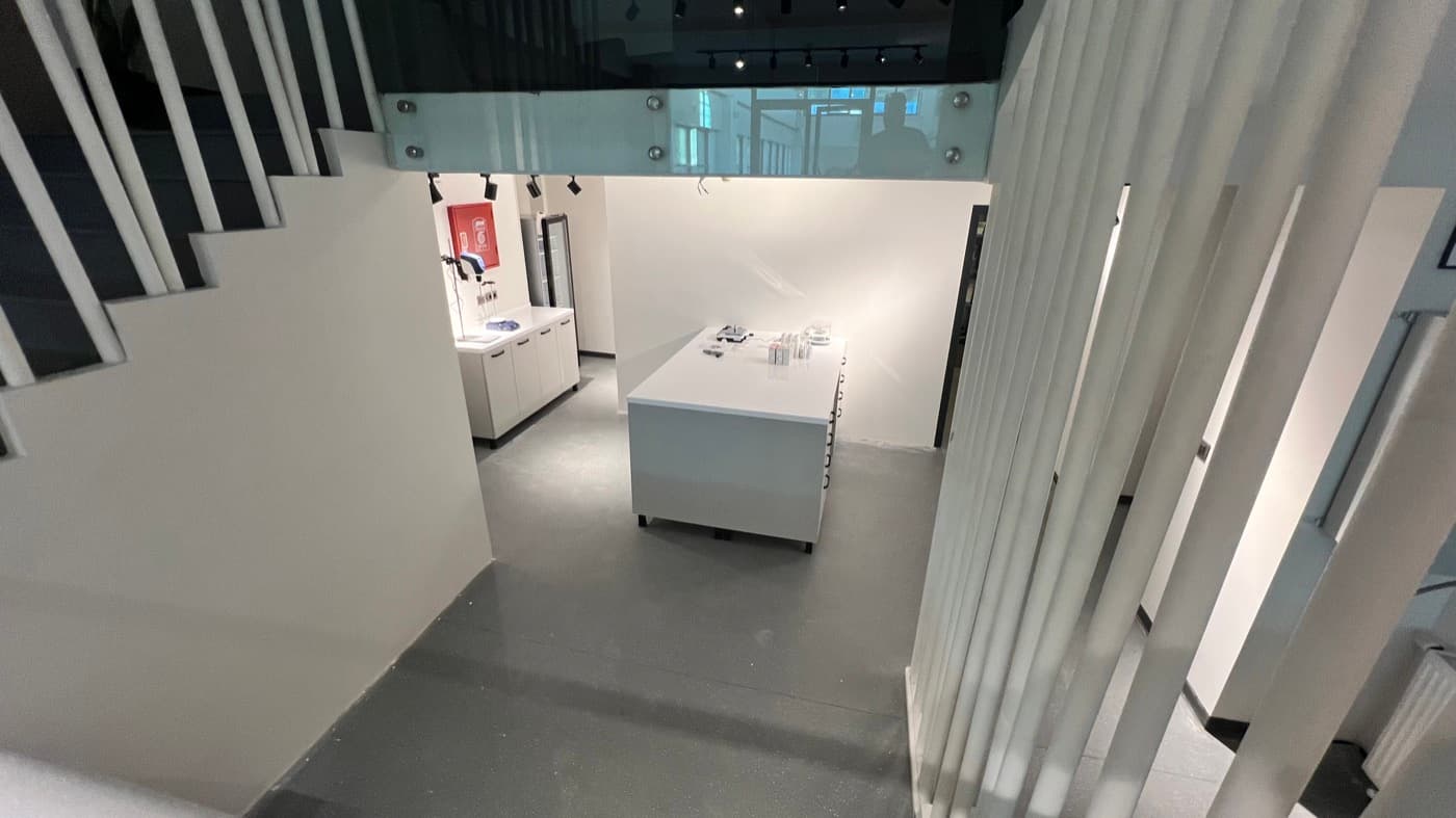 Lab lounge with the difference wall